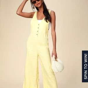 NWOT Lulu's linen romper